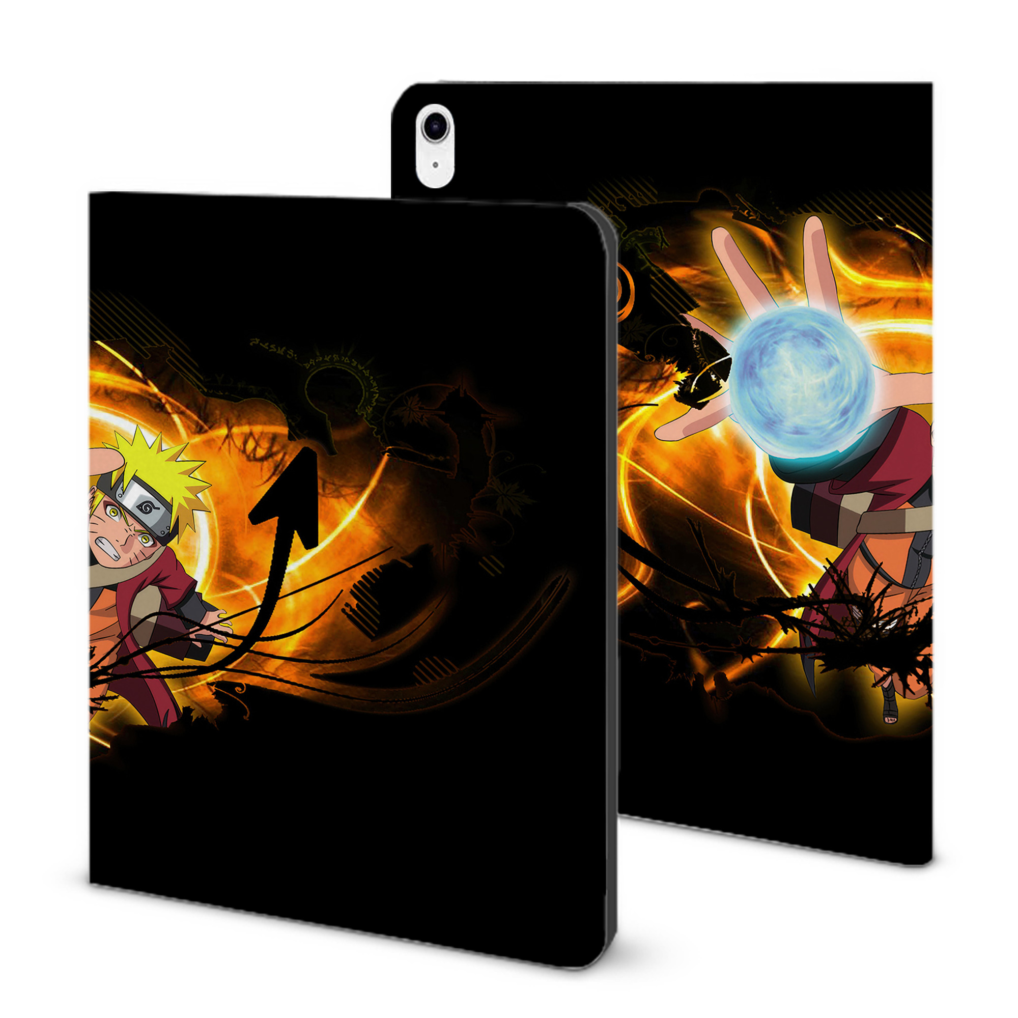 （画像用） NARUTO -ナルト- NARUTO -ナルト- 疾風伝 IPad ケース ブック型 PUレザー TPU 耐衝撃 軽量 薄型 ペン収納なし 全面保護 IPad 各モデル対応